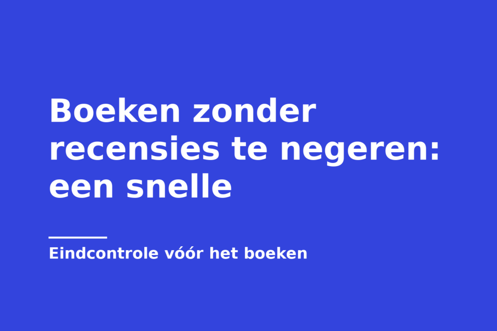 Boeken zonder recensies te negeren: een snelle