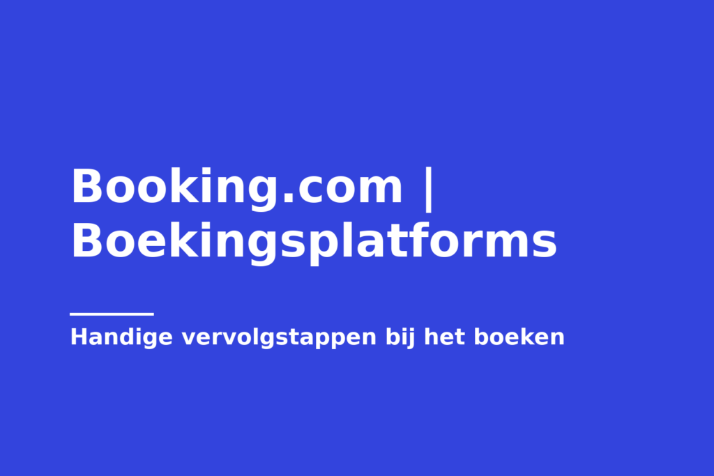 Booking.com | Boekingsplatforms