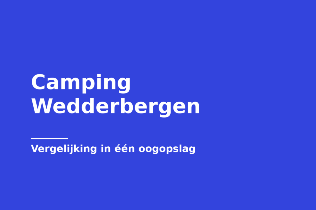 Camping Wedderbergen