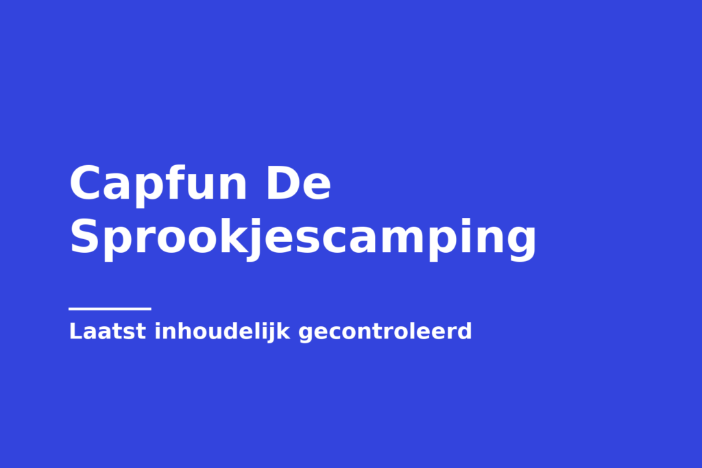 Capfun De Sprookjescamping