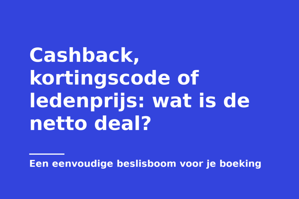 Cashback, kortingscode of ledenprijs: wat is de netto deal?