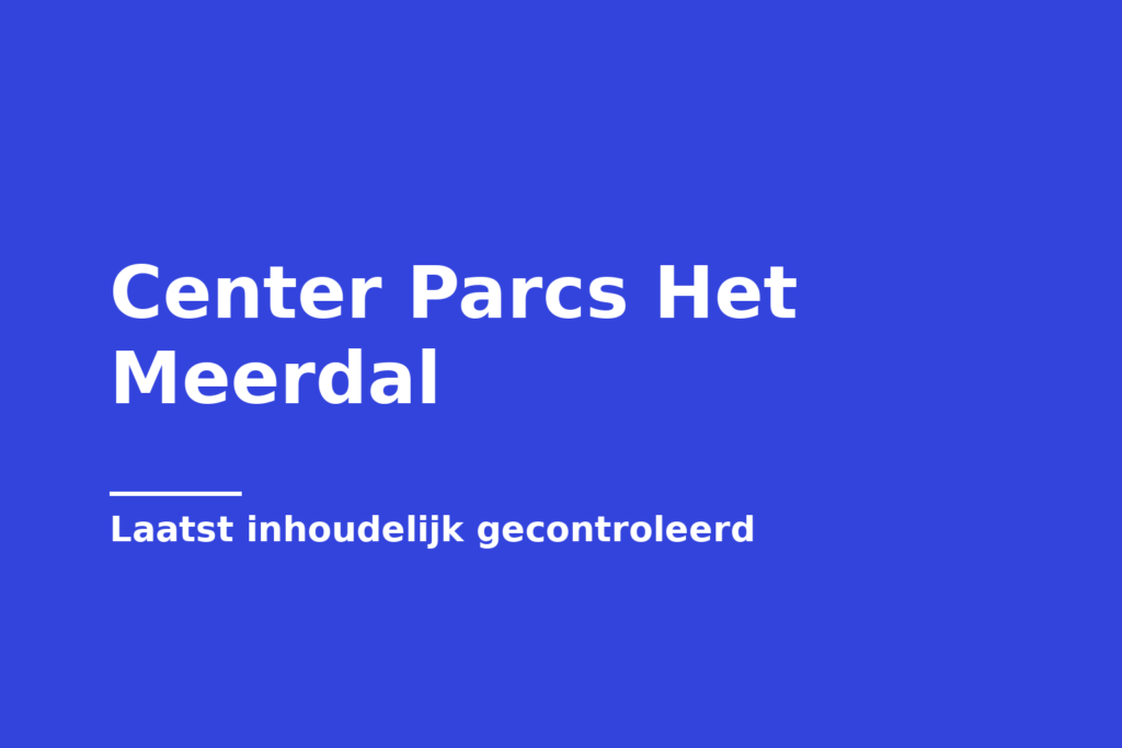 Center Parcs Het Meerdal