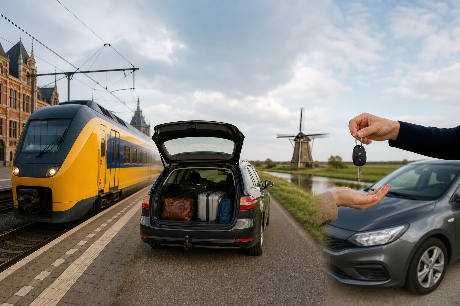 Deur-tot-deur vergelijken: trein, auto of huurauto voor een – trein auto of huurauto weekend Nederland