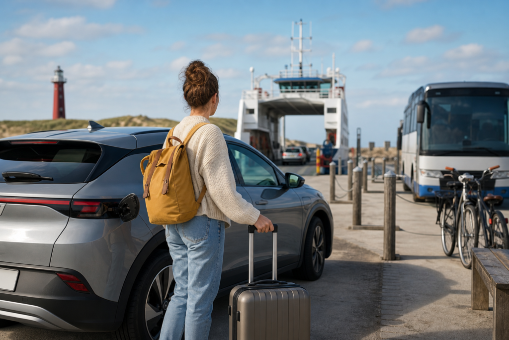 Elektrische auto op een Waddeneiland: meenemen, parkeren of