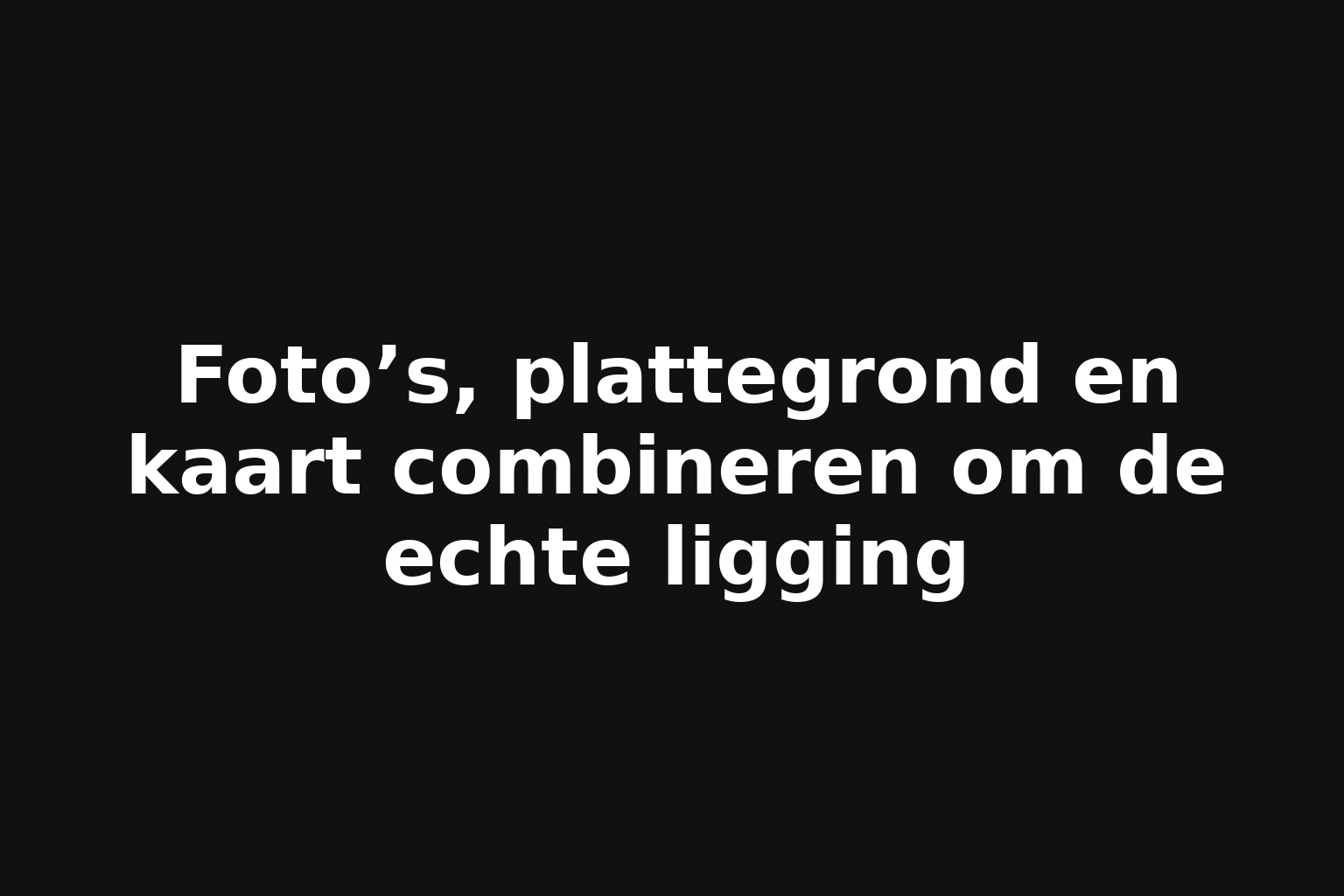 Foto’s, plattegrond en kaart combineren om de echte ligging