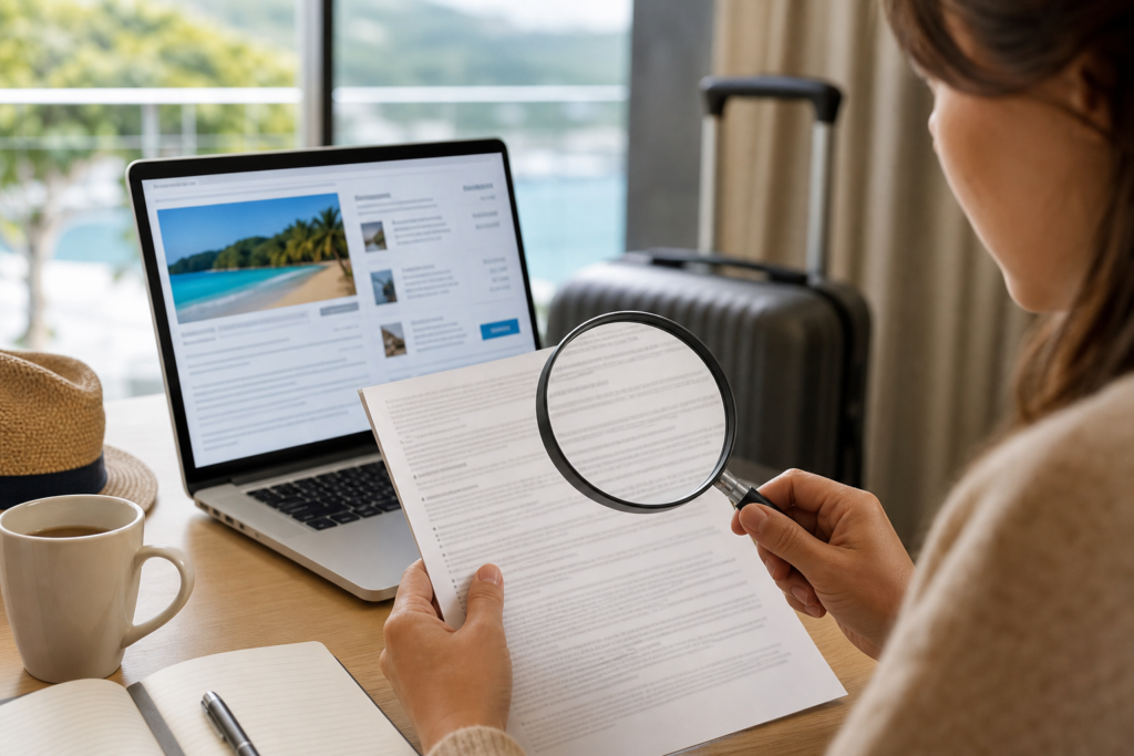 Hoe lees je kleine lettertjes van een vakantieaanbieding?