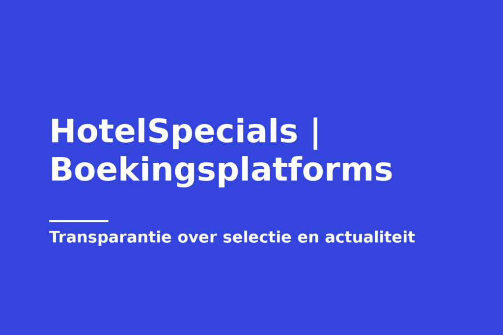 HotelSpecials | Boekingsplatforms