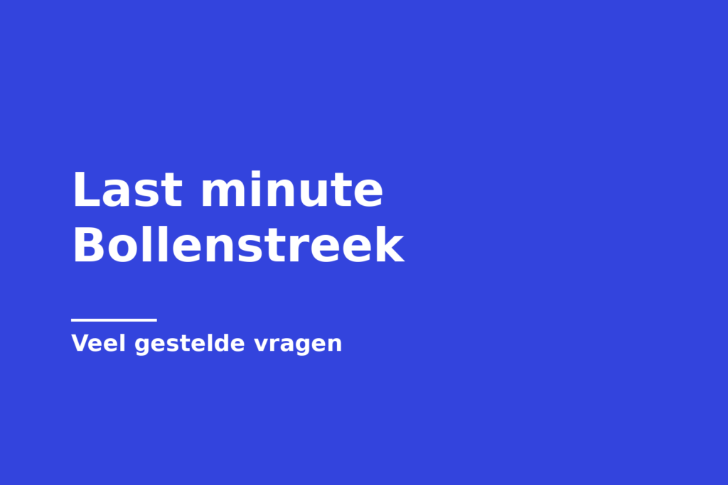 Last minute Bollenstreek