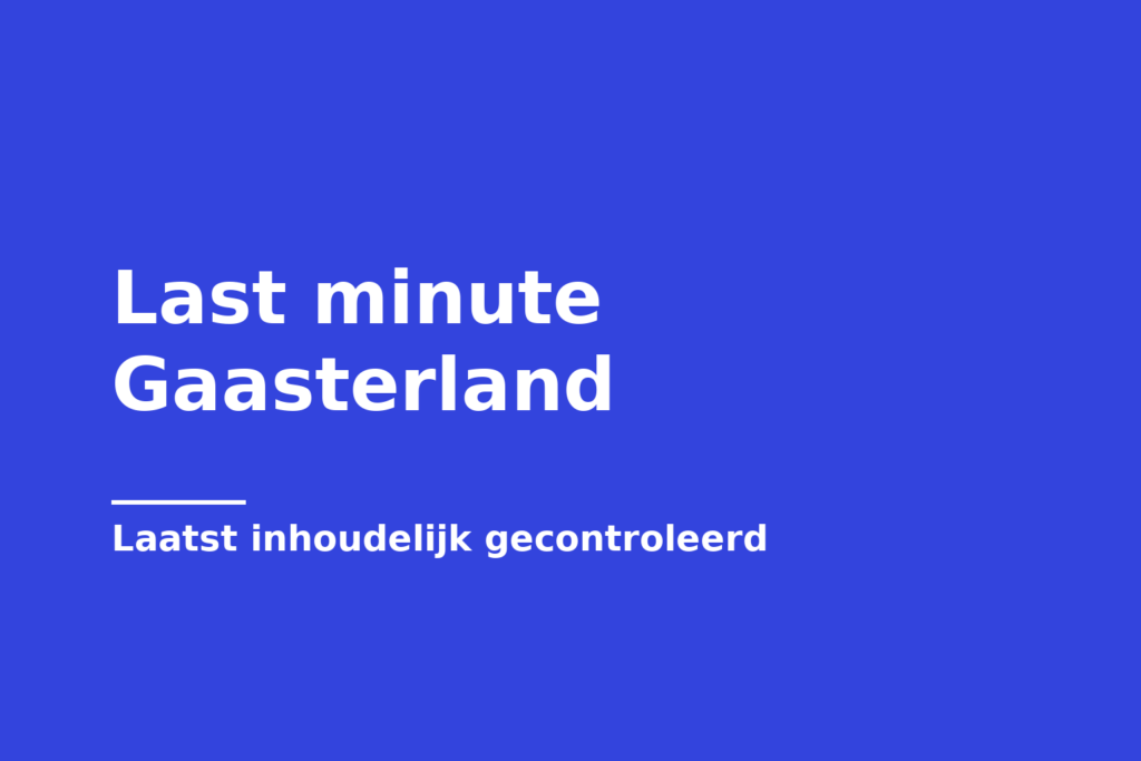 Last minute Gaasterland
