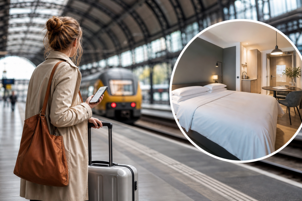 Last minute hotel bij een treinstation