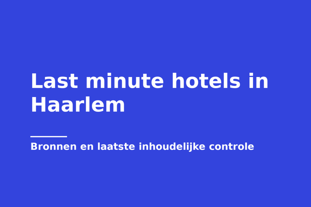 Last minute hotels in Haarlem