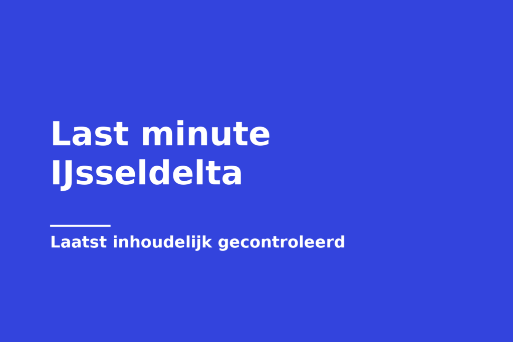 Last minute IJsseldelta