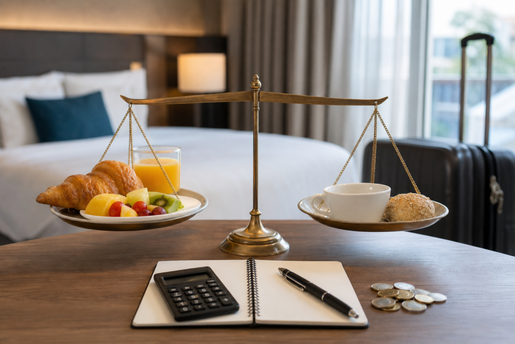 Last minute met ontbijt inbegrepen: gemak versus prijs