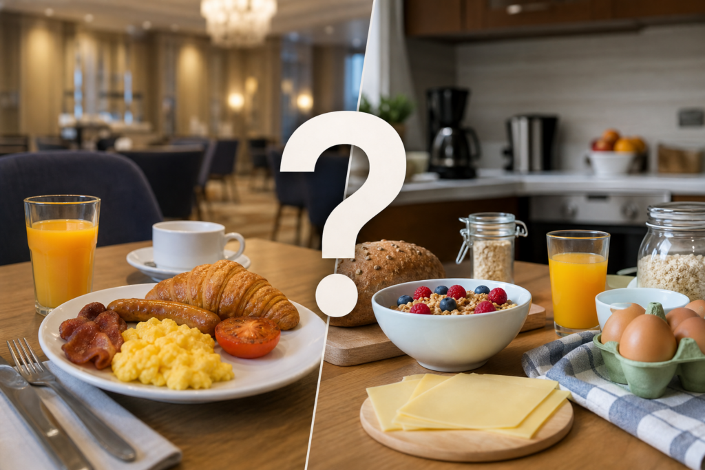 Last minute met ontbijt of halfpension: wat is voordeliger?