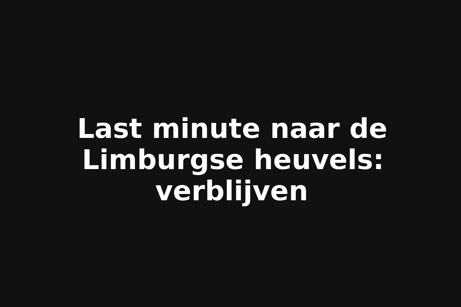 Last minute naar de Limburgse heuvels: verblijven