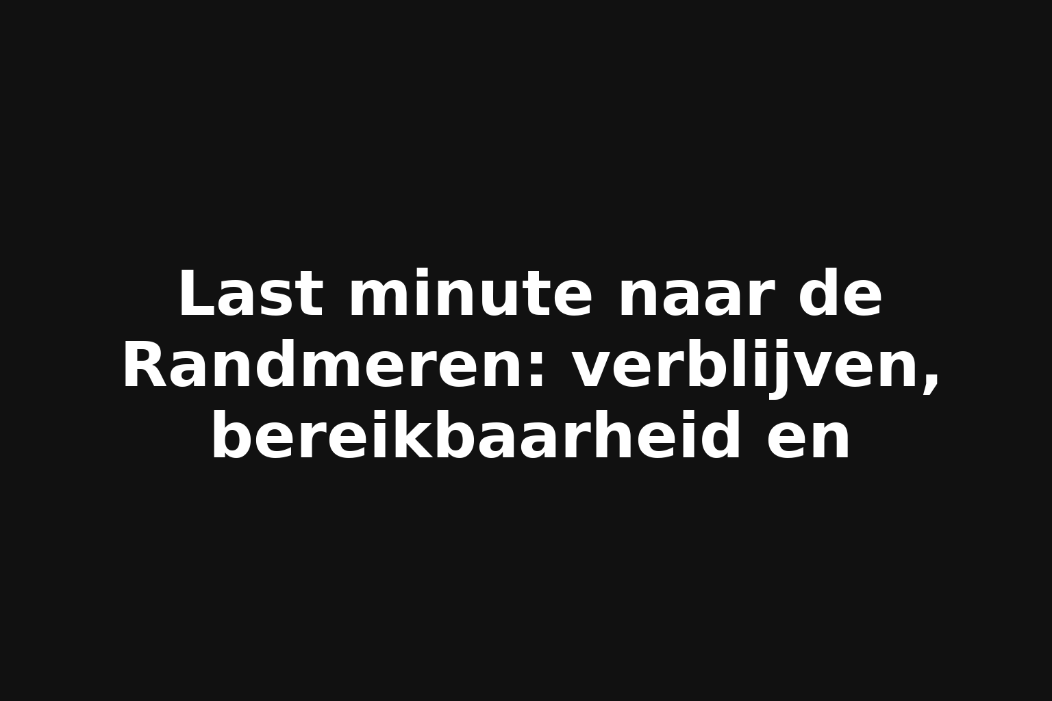 Last minute naar de Randmeren: verblijven, bereikbaarheid en