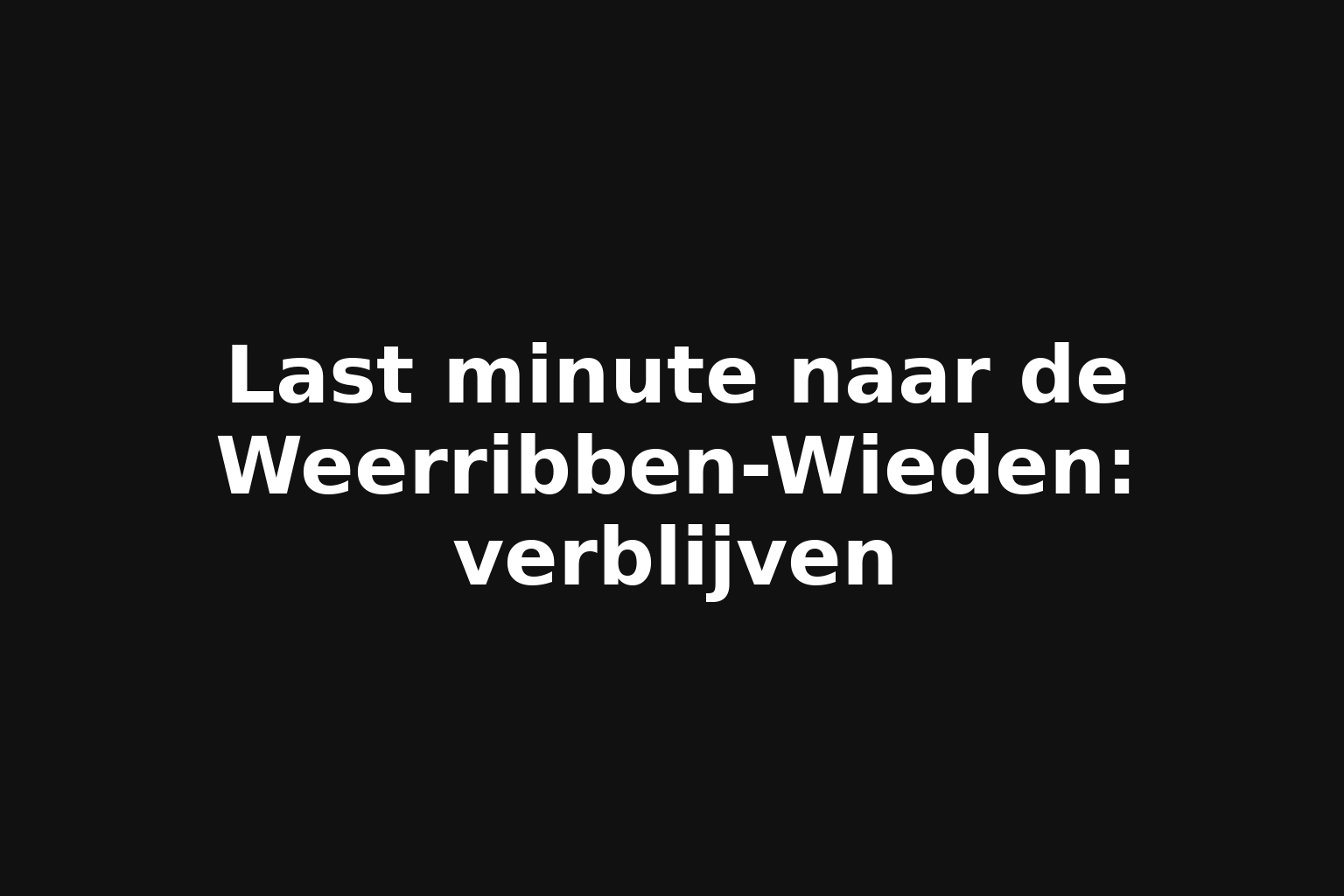 Last minute naar de Weerribben-Wieden: verblijven