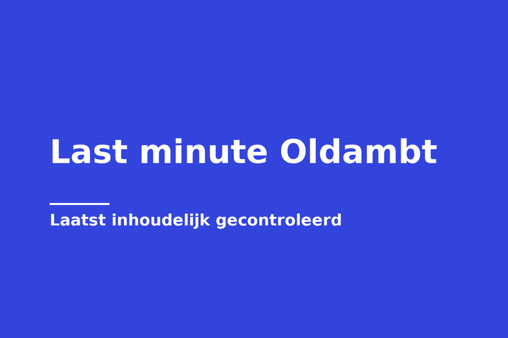 Last minute Oldambt