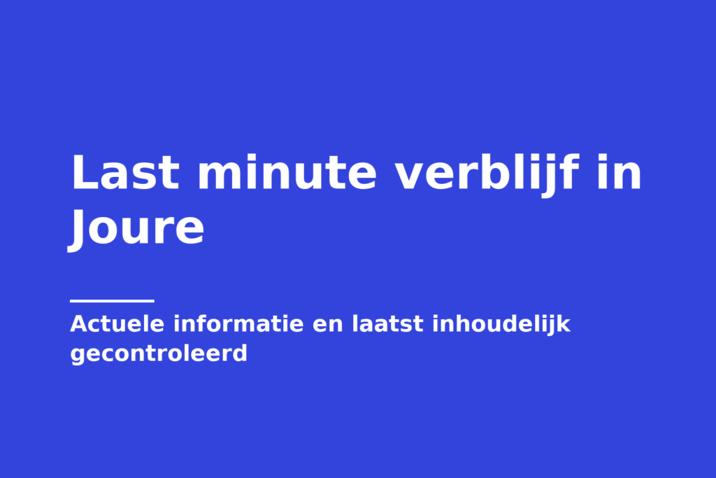Last minute verblijf in Joure