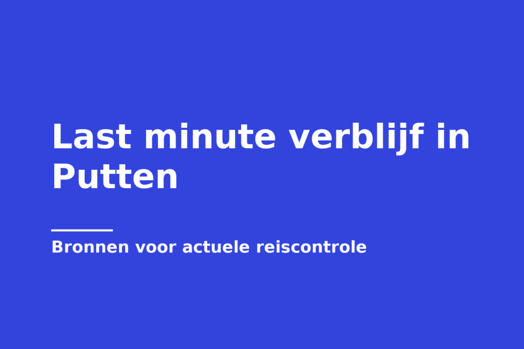 Last minute verblijf in Putten