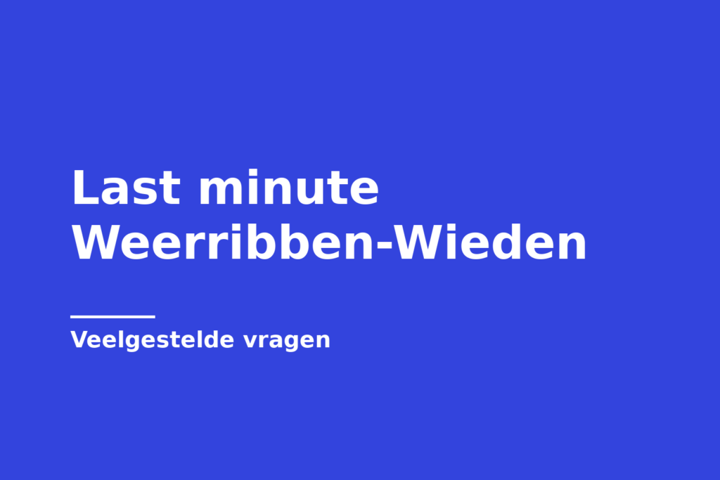 Last minute Weerribben-Wieden