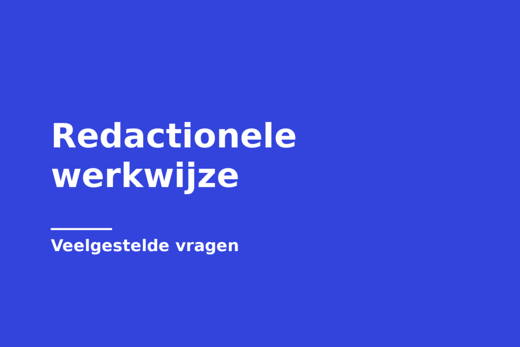 Redactionele werkwijze
