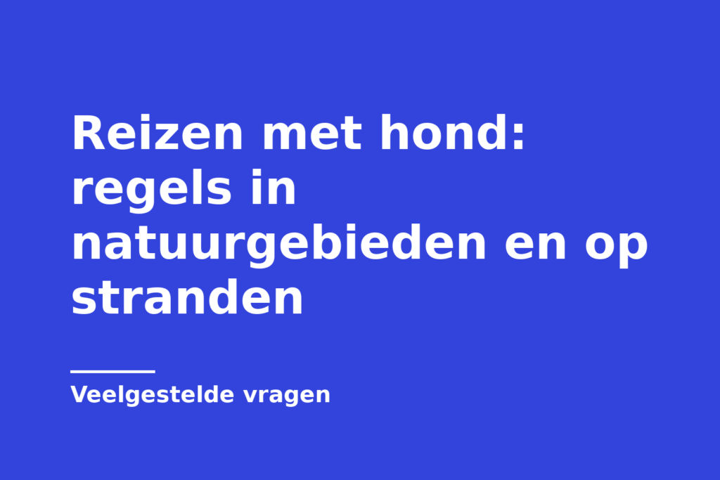 Reizen met hond: regels in natuurgebieden en op stranden