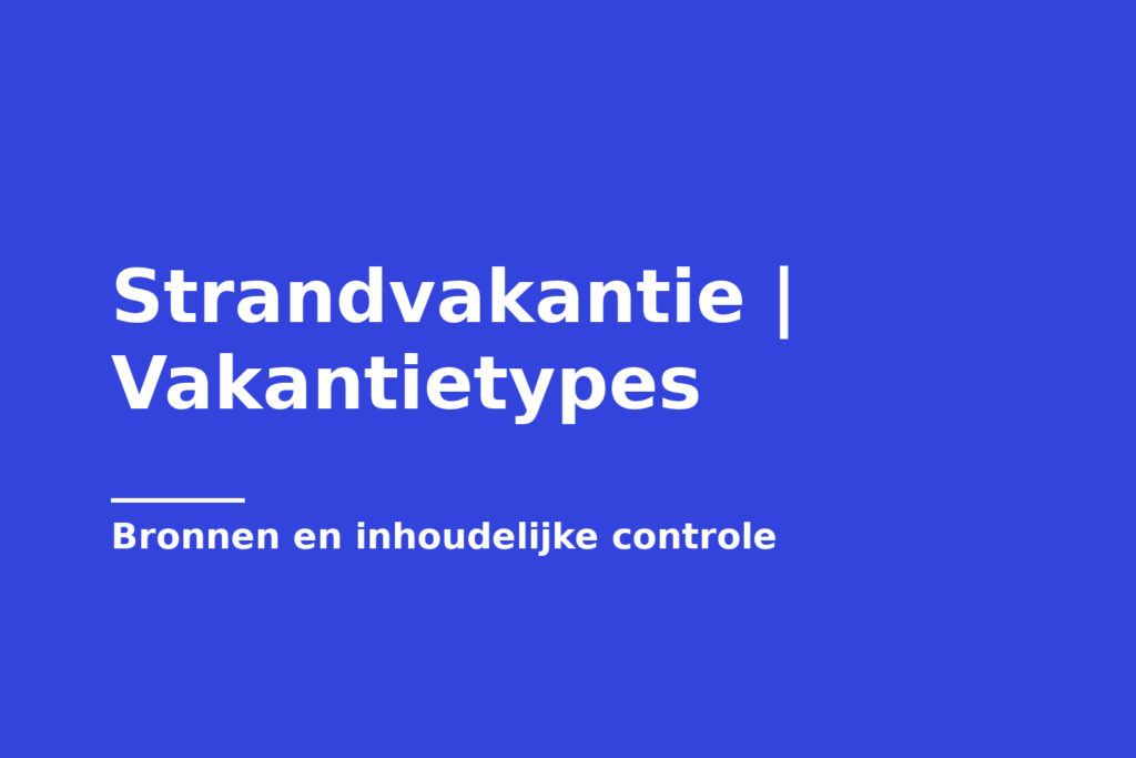Strandvakantie | Vakantietypes