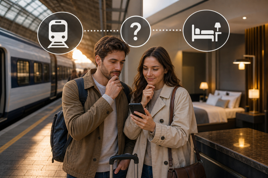 Trein plus hotel boeken of beide los reserveren?