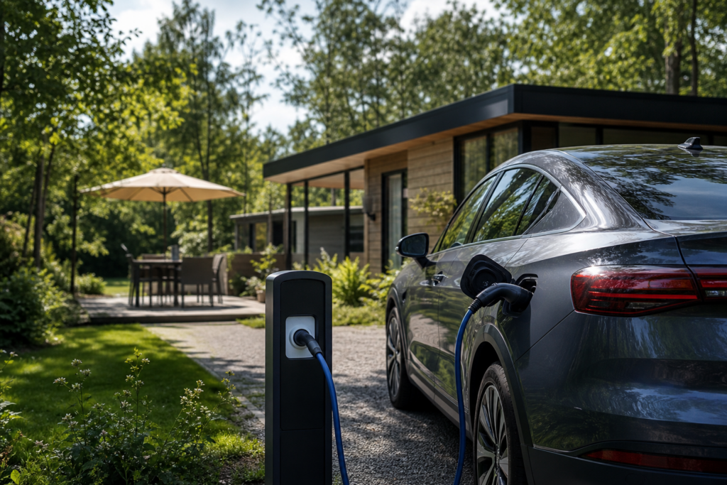 Vakantiepark met laadpaal