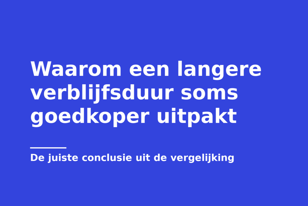 Waarom een langere verblijfsduur soms goedkoper uitpakt