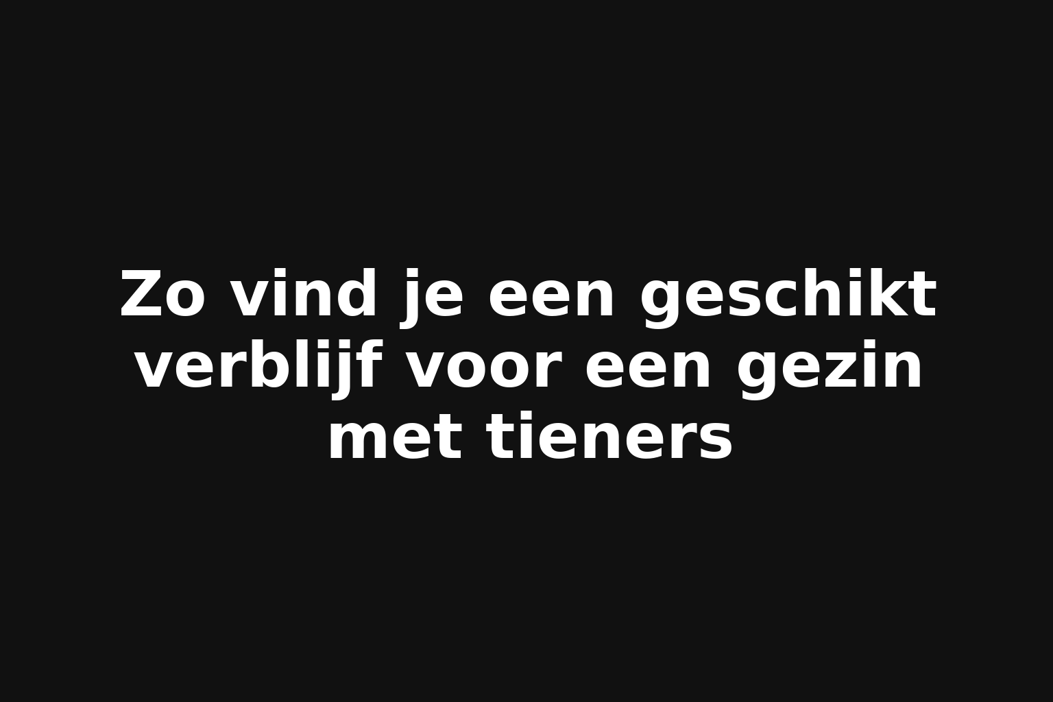 Zo vind je een geschikt verblijf voor een gezin met tieners